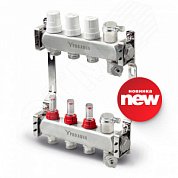 Изображение товара Блок коллекторный с расходомерами и автоматическими воздухоотводчиками 6 выходов, 380 мм, 1X3/4 (шт)