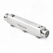 Коллектор из нержавеющей стали с межосевым расстоянием 100 мм 4 выхода, 390 мм, 1 1/4X3/4