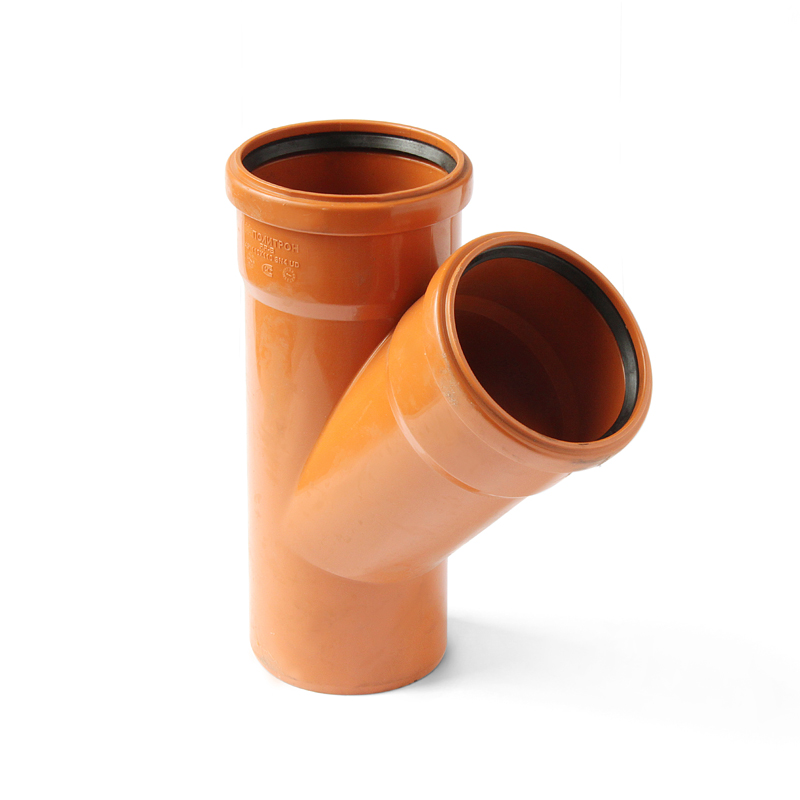 Тройник 110 45 град., для наружной канализации