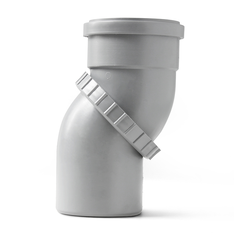 Отвод 110 поворотный, для внутренней канализации, серый