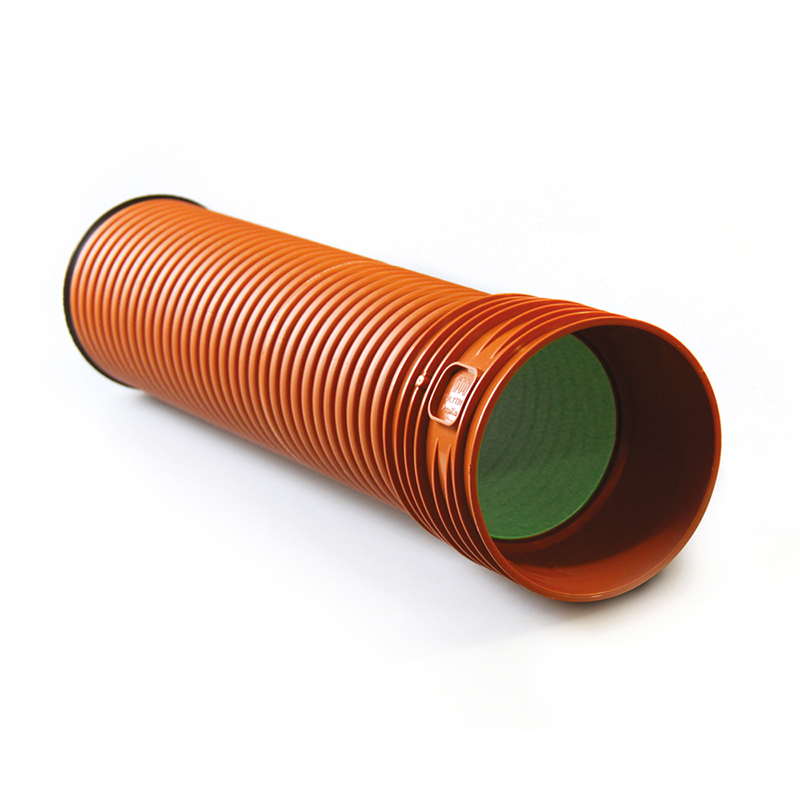 Труба гофрированная 150x6000 мм с муфтой SN10, наружняя