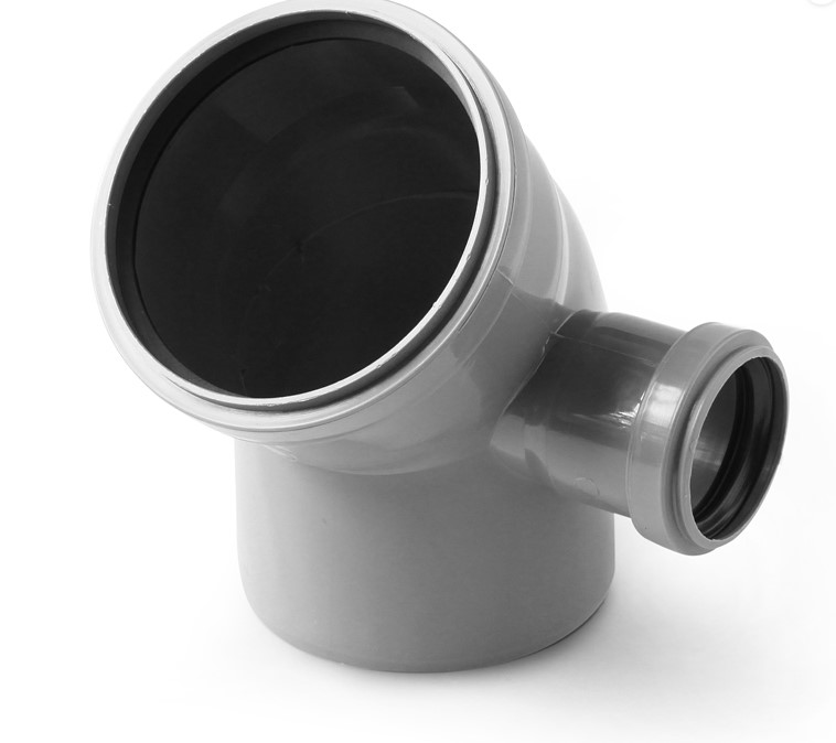 Отвод 110 45 град, с выходом 50 правый
