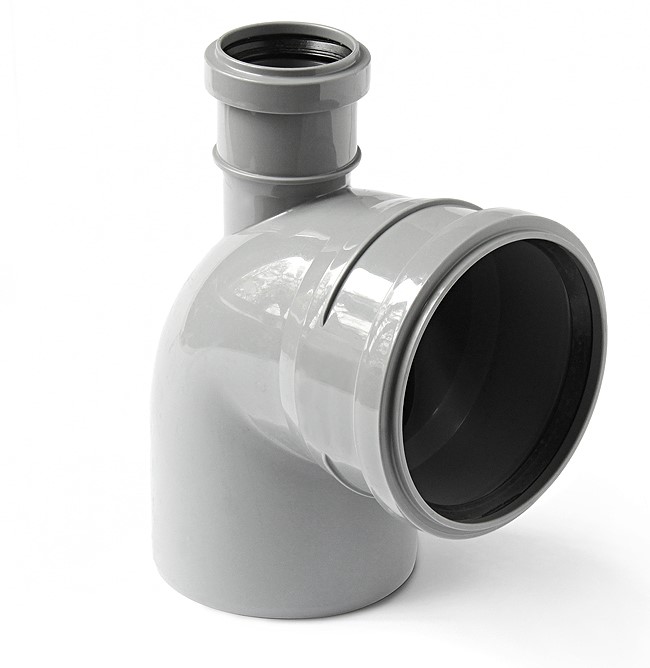 Отвод 110 87 град, с выходом 50 прямой