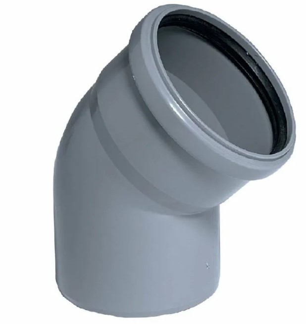 Отвод 75 15 град, для внутренней канализации, серый