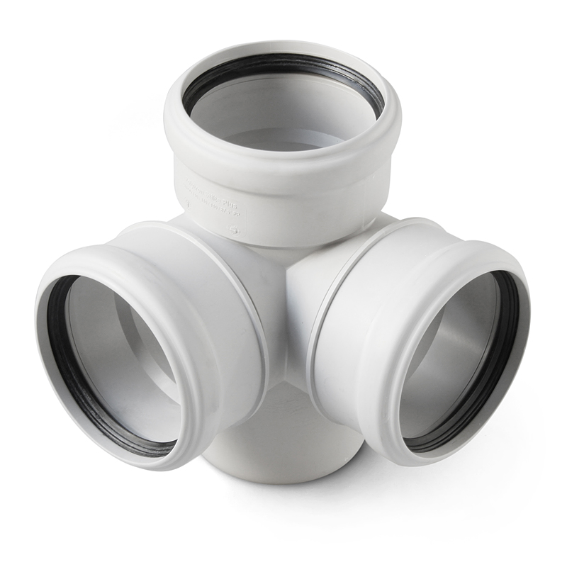 Крестовина 110 87 град двухплоскостная, для бесшумной канализации