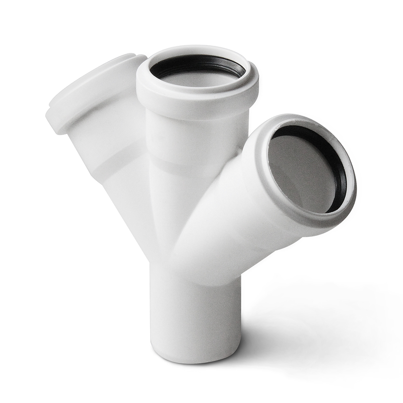 Крестовина 110 45 град одноплоскостная, для малошумной канализации