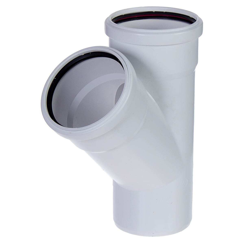 Тройник 110 45 град, канализационный