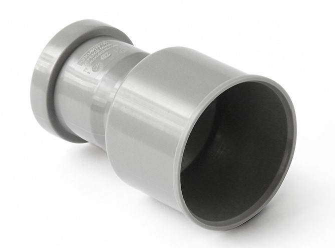 Переходник 50х73 на чугун, с манжетой, тапер для внутренней канализации