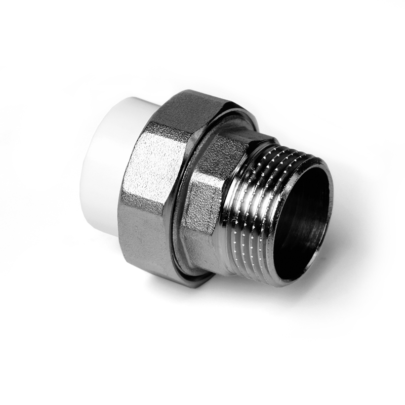 Муфта разъемная 40x1 1/2' НР комбинированная, полипропиленовая PPR американка, белая