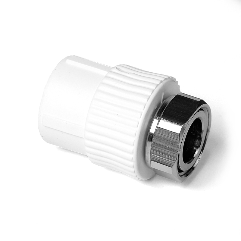 Муфта комбинированная 25x1' ВР, накидная гайка, полипропиленовая PPR белая