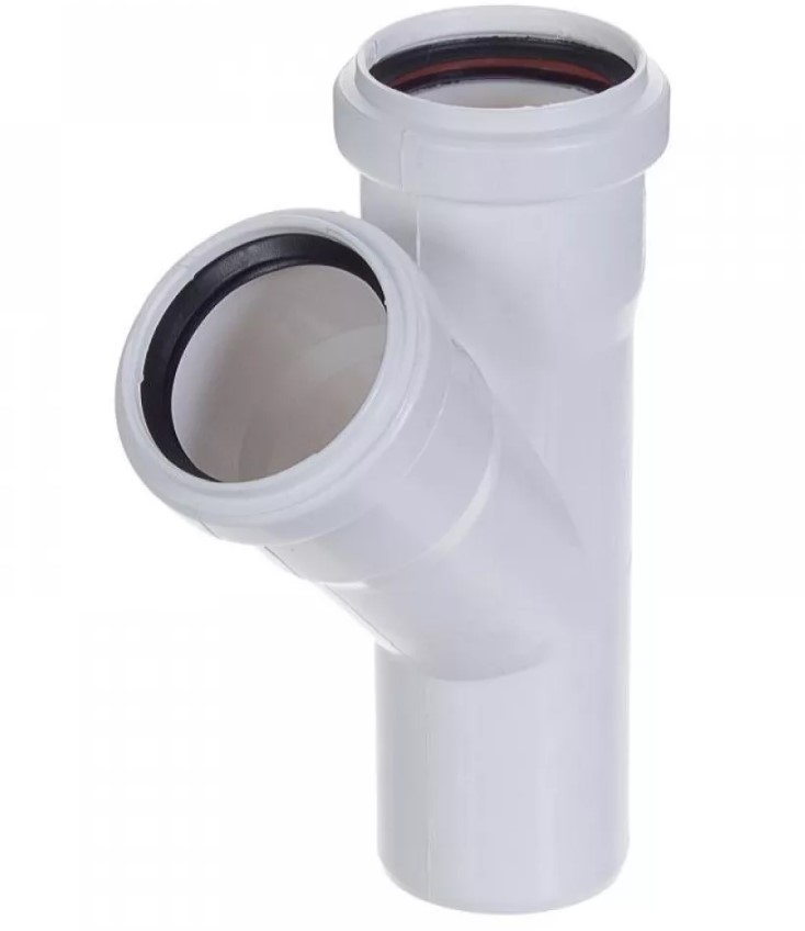 Тройник 50 45 град, для малошумной канализации