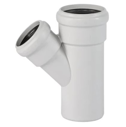 Тройник 50х40 45 град, для малошумной канализации