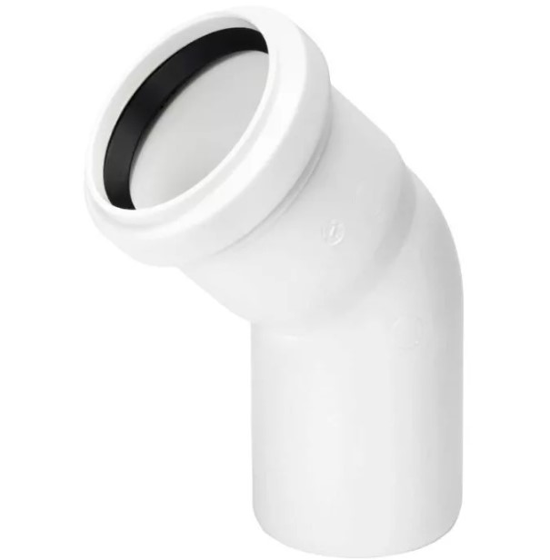 Отвод 50 45 град, для бесшумной канализации