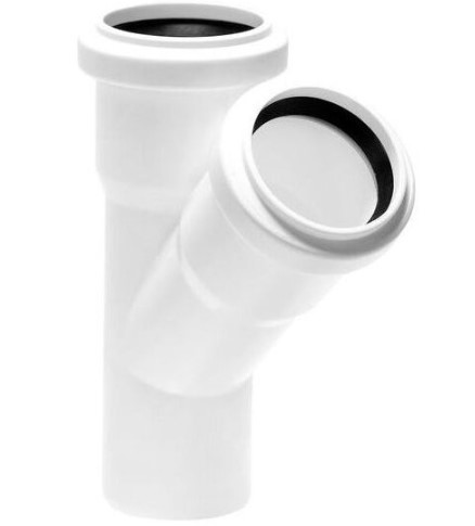 Тройник 50 45 град, для бесшумной канализации