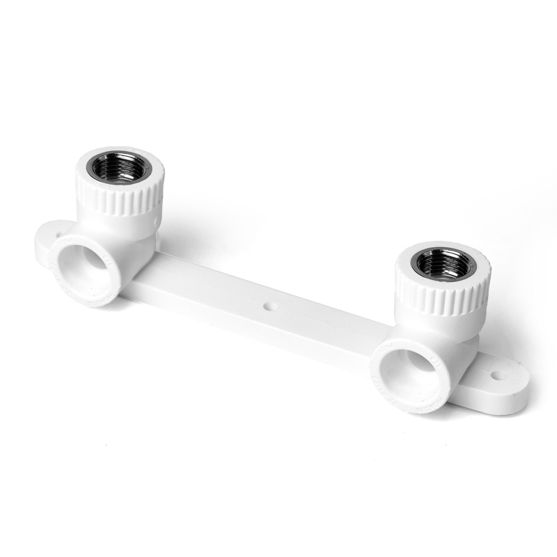 Планка монтажная 20x1/2' ВР для смесителя, с водорозетками, полипропиленовая PPR белая