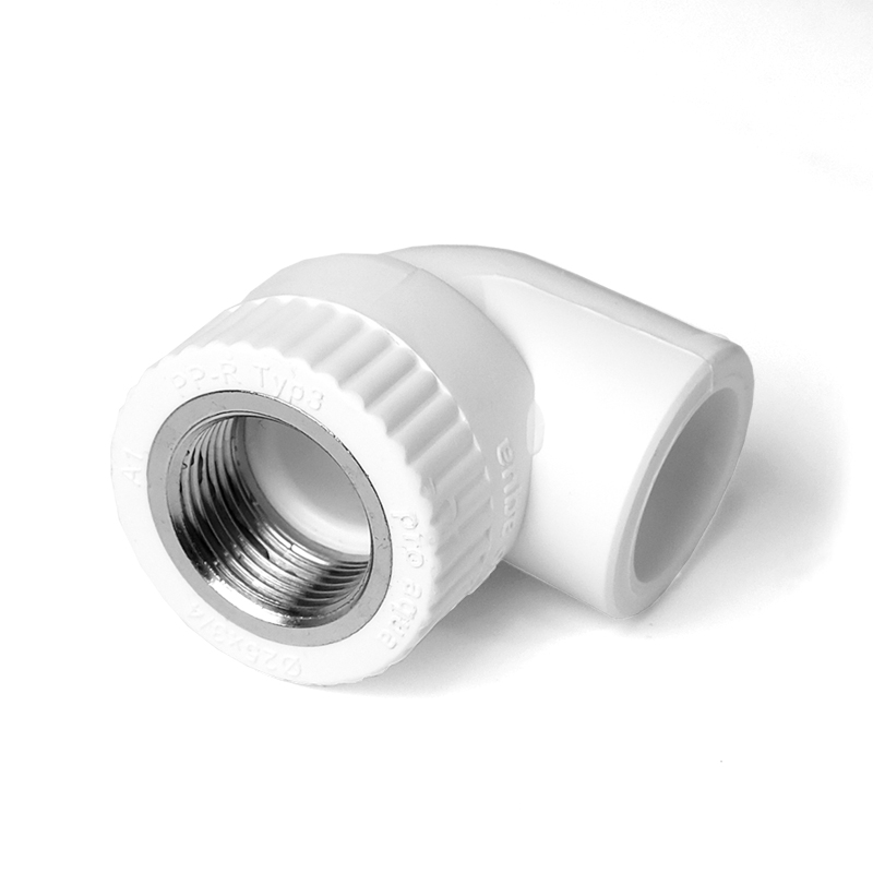 Угольник комбинированный 32x3/4' ВР переходной, полипропиленовый PPR, белый