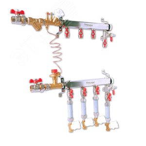 Изображение товара Узел коллекторный этажный DN40 на 4 выхода подключение DN20 правое (шт)