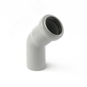 Изображение товара Отвод 50 15 град, для внутренней канализации, серый (шт)