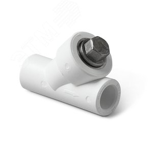 Изображение товара Фильтр сетчатый 40 ВВ косой, полипропиленовый PPR белый (шт)