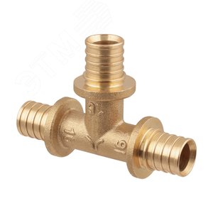 Тройник 25х32х25 переходной, аксиальный, латунь - фото 2