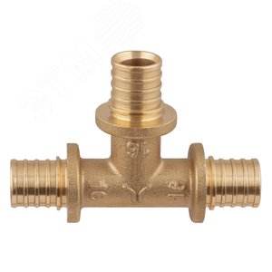 Тройник 16 равносторонний, аксиальный, латунь - фото 3