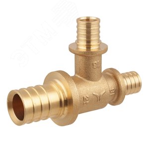 Тройник 25х32х25 переходной, аксиальный, латунь - фото 3