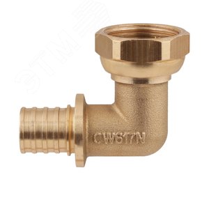 Угольник 16х1/2'ВР переходной с накидной гайкой, аксиальный, латунь - фото 4