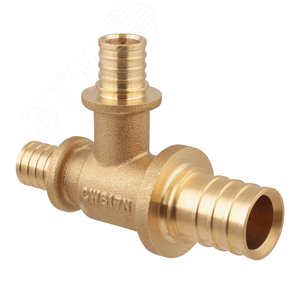 Тройник 25х32х25 переходной, аксиальный, латунь - фото 5