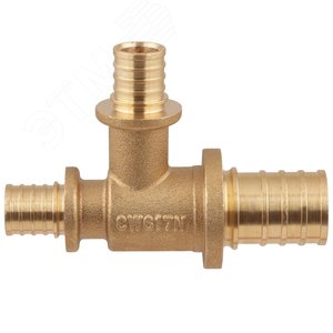 Тройник 25х32х25 переходной, аксиальный, латунь - фото 6