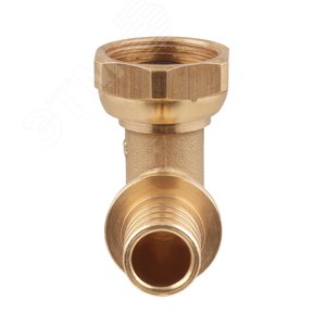 Угольник 16х1/2'ВР переходной с накидной гайкой, аксиальный, латунь - фото 6