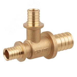 Тройник 25х32х25 переходной, аксиальный, латунь - фото 7