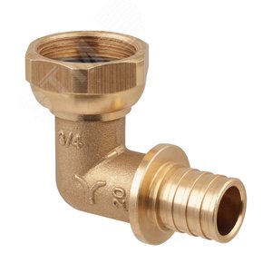 Угольник 16х1/2'ВР переходной с накидной гайкой, аксиальный, латунь - фото 7