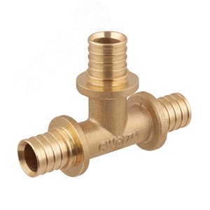 Тройник 16 равносторонний, аксиальный, латунь - фото 8