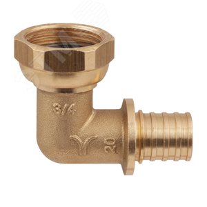 Угольник 16х1/2'ВР переходной с накидной гайкой, аксиальный, латунь - фото 8