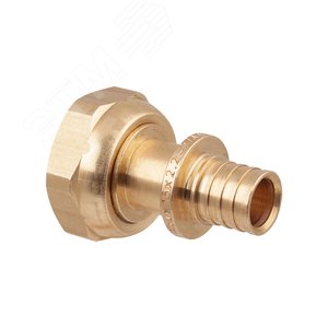 Переходник 25х3/4'ВР с накидной гайкой, аксиальный, латунь - фото 2