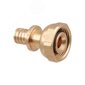 Переходник 25х3/4'ВР с накидной гайкой, аксиальный, латунь - фото 6