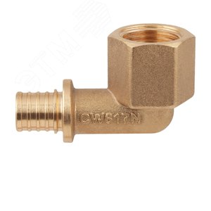 Угольник 20х1/2'ВР переходной с внутренней резьбо , аксиальный, латунь - фото 3