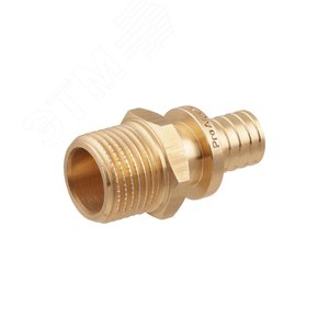 Переходник 25х1'НР с наружной резьбой, аксиальный, латунь - фото 4