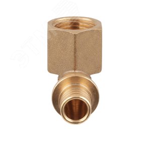 Угольник 20х1/2'ВР переходной с внутренней резьбо , аксиальный, латунь - фото 5