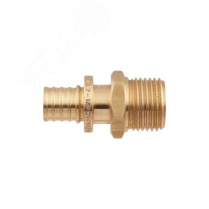 Переходник 25х1'НР с наружной резьбой, аксиальный, латунь - фото 7