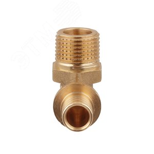 Угольник 16х1/2'НР переходной с наружной резьбой, аксиальный, латунь - фото 9