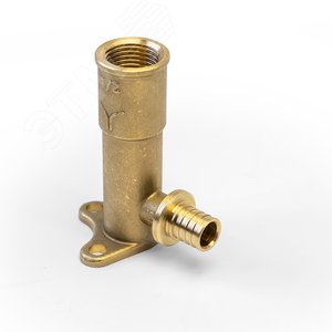 Угольник 16х1/2'ВР переходной с внутренней резьбой, водорозетка, аксиальный, латунь - фото 2