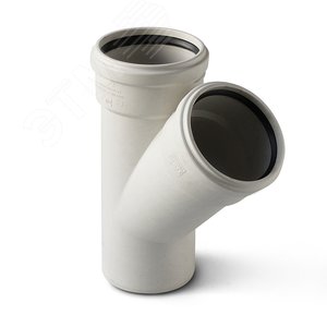Изображение товара Тройник 200 45 град, для бесшумной канализации (шт)