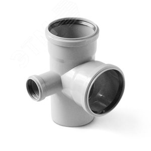 Изображение товара Крестовина 110х110х50 87 град двухплоскостная, правая, канализационная (шт)