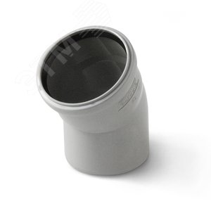 Изображение товара Отвод 110 45 град, для внутренней канализации, серый (шт)