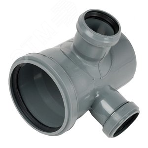 Изображение товара Крестовина 110х50х110 87 град двухплоскостная, канализационная (шт)