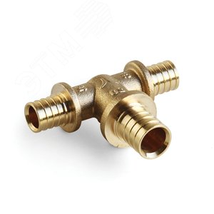 Тройник 40х20х40 переходной, аксиальный, латунь - фото 1