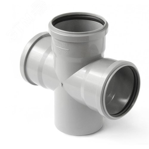 Изображение товара Крестовина 110 87 град одноплоскостная, канализационная (шт)