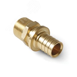 Переходник 25х1'НР с наружной резьбой, аксиальный, латунь - фото 1