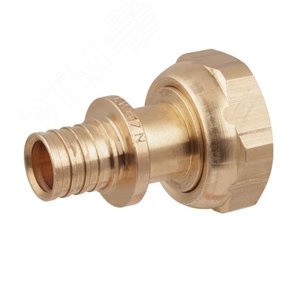 Переходник 16х3/4'ВР с накидной гайкой, под евроконус, аксиальный, латунь - фото 1